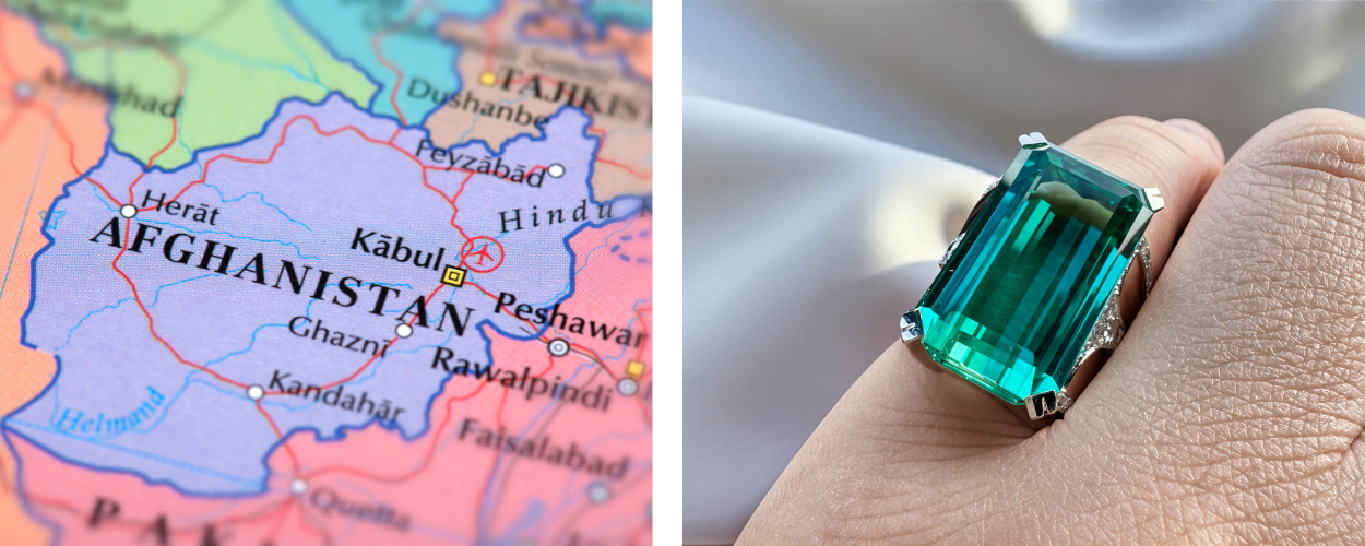 Afghánistán turmalín laguna